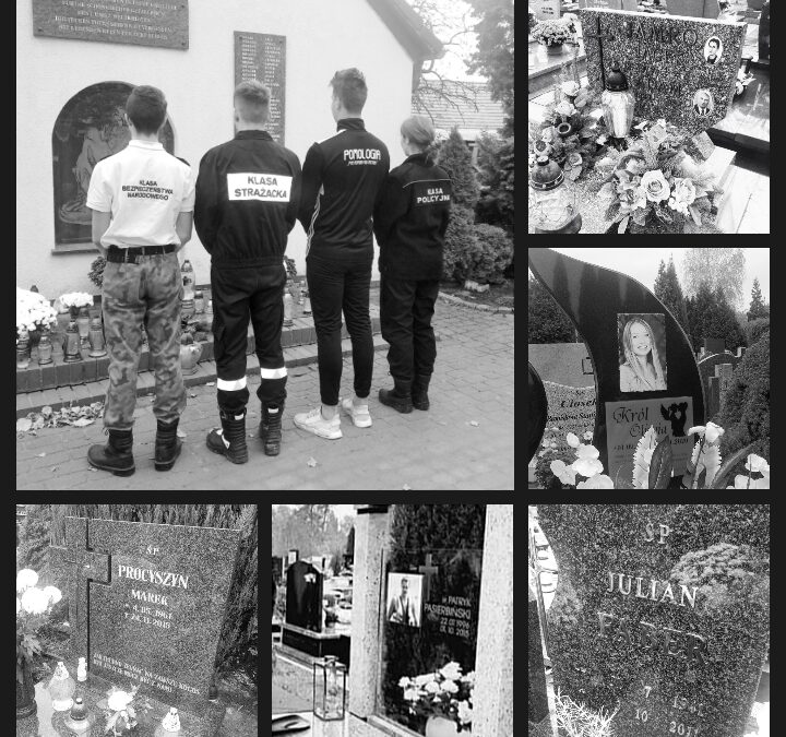 Wizyta na grobach zmarłych nauczycieli i uczniów