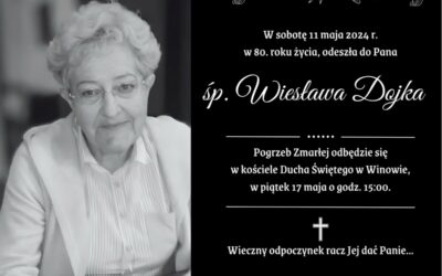 Kondolencje z powodu śmierci Wiesławy Dojki