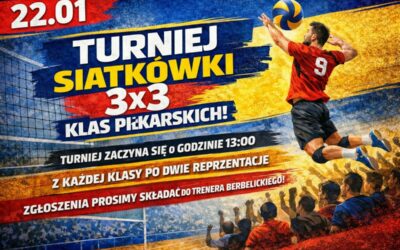 Turniej siatkówki 3×3 klas sportowych. Ogłoszenie