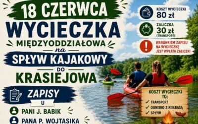 Wycieczka na Spływ Kajakowy do Krasiejowa – zapisy
